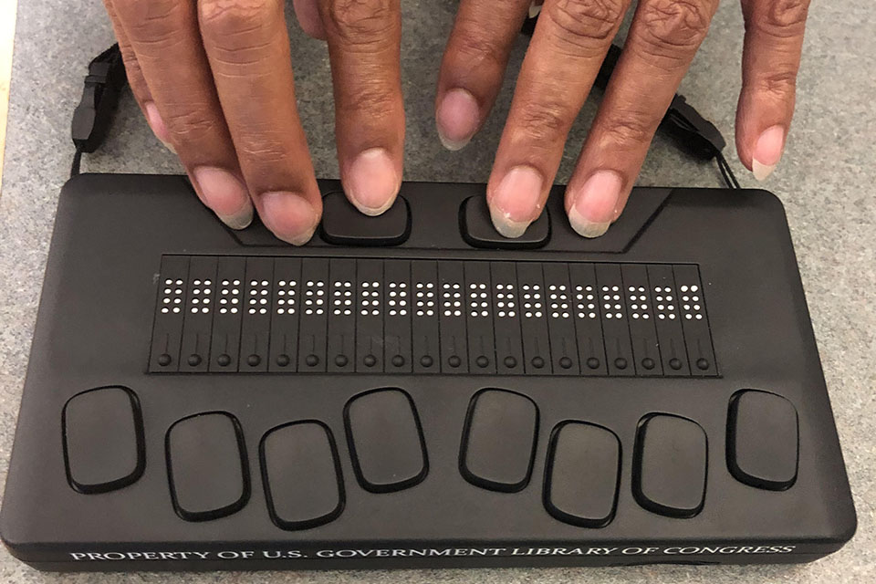 Photography of Braille eReading Machine.